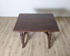 Table With Lyre Legs In Solid Walnut - 4157150
