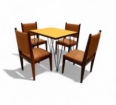 Table in Hardwood Iron Unknown 1950s Lot 510 - 4336054