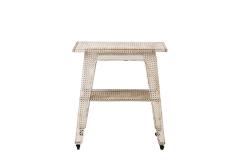 Table in iron openwork white lacquered 1970s - 2514206