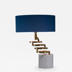 Table lamp in marble and brass - 2519492