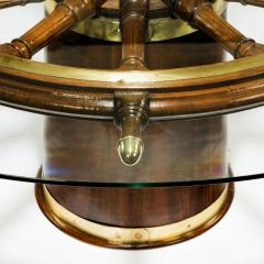 Table made from 18th Century ship steering wheel - 794381