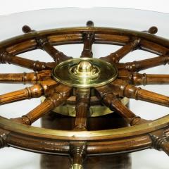 Table made from 18th Century ship steering wheel - 794385