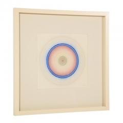 Tadasky Tadasuke Kuwayama Tadasky Acrylic Painting on Paper Op Art Geometric Blue Pink Signed - 2833645