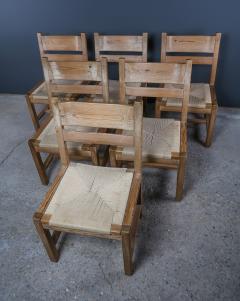 Tage Poulsen Set of Six Tage Poulsen c1970 Solid Pine Woven Papercord Chairs GM Mobler - 2298756