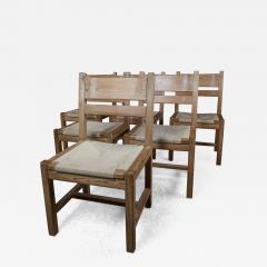 Tage Poulsen Set of Six Tage Poulsen c1970 Solid Pine Woven Papercord Chairs GM Mobler - 2308817