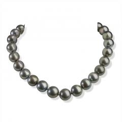 Tahitian Natural Color Cultured South Sea Pearl Necklace - 3070383