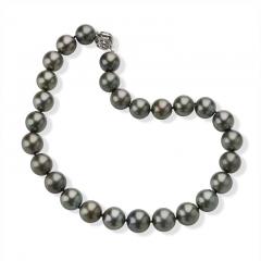 Tahitian Natural Color Cultured South Sea Pearl Necklace - 3070389