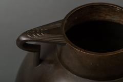 Taisho Period Bronze Vase with Butterfly Design - 1939412
