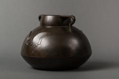 Taisho Period Bronze Vase with Butterfly Design - 1939430