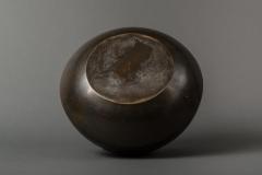 Taisho Period Bronze Vase with Butterfly Design - 1939440