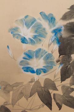 Takeda Koy Hollyhocks Morning Glories and Maltese Cross ca 1925 - 2594576