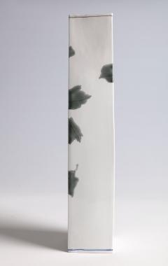 Takegoshi Jun Rectangular Vase with Crested Kingfishers ca 2000 - 3913383