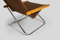 Takeshi Nil NY Folding Chair and Ottoman by Takeshi Nii Japan c 1950s - 2563589