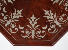 Tall Aesthetic Movement Pewter Inlaid Table - 4461025