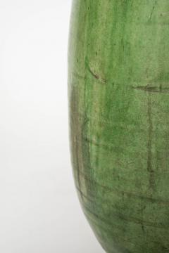 Tall Antique French Green Glazed Olivette Jar - 4077934