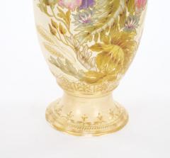 Tall Antique Hand Painted Gilt Decorated German Porcelain Decorative Vase - 3817111