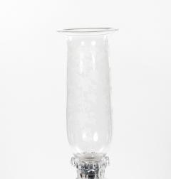 Tall Antique Signed Saint Louis Cut Crystal Lustres Candlestick with Shade - 4552752