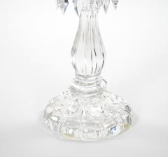 Tall Antique Signed Saint Louis Cut Crystal Lustres Candlestick with Shade - 4552757