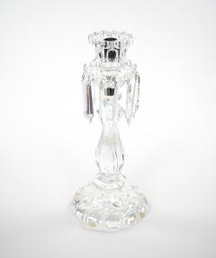 Tall Antique Signed Saint Louis Cut Crystal Lustres Candlestick with Shade - 4552758