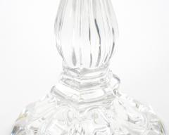 Tall Antique Signed Saint Louis Cut Crystal Lustres Candlestick with Shade - 4552759