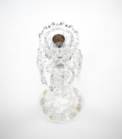 Tall Antique Signed Saint Louis Cut Crystal Lustres Candlestick with Shade - 4552761
