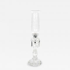 Tall Antique Signed Saint Louis Cut Crystal Lustres Candlestick with Shade - 4553695