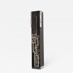 Tall Black Etched French Deco Vase - 889260