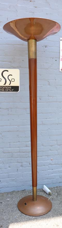 Tall Brass and Copper 1960s Floor Lamp - 240422