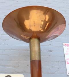 Tall Brass and Copper 1960s Floor Lamp - 240423