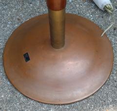 Tall Brass and Copper 1960s Floor Lamp - 240425