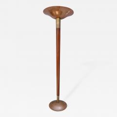 Tall Brass and Copper 1960s Floor Lamp - 240856