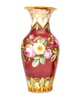 Tall Exquisite Austrian Antique Pair Continental Decorative Porcelain Vases - 3886228