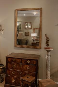 Tall Fluted Giltwood Mirror Frame with Original Mercury Plate French Circa 1850 - 3873457