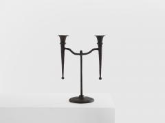 Tall French brutalist bronze candlestick 1940 - 4308559
