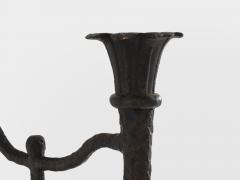 Tall French brutalist bronze candlestick 1940 - 4308567