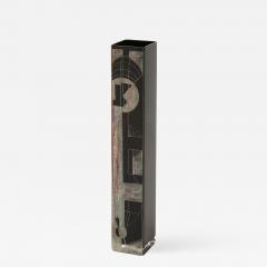 Tall Geometric Etched Glass Vase - 1181507