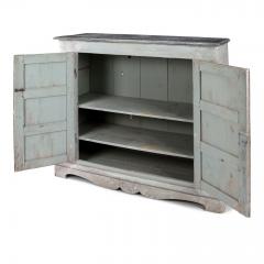 Tall Gray Painted Swedish Buffet - 3159217