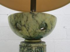 Tall Green Italian Marble Lamp - 2037276