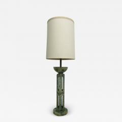 Tall Green Italian Marble Lamp - 2038299