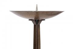 Tall Hammered Brutalist Brass Candelabra - 456832