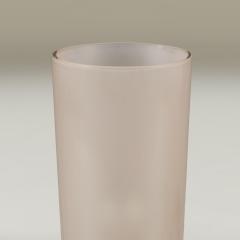 Tall Italian Murano rose pink glass urn upligthers with decorative fluted ball - 4507885