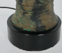 Tall Laurel Lamp Company Ancient Asian Style Bronze Table Lamp 1950s - 2851616