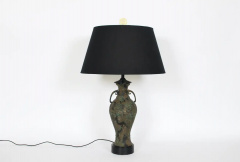 Tall Laurel Lamp Company Ancient Asian Style Bronze Table Lamp 1950s - 2851624