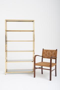 Tall Mid Century Brass and Glass Etagere - 1580516