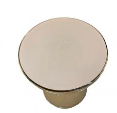 Tall Murano Glass Pedestal Vase with Gold Inclusions - 4562840