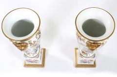 Tall Pair English Porcelain Decorative Pieces Vases - 1340778