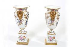 Tall Pair English Porcelain Decorative Pieces Vases - 1340780