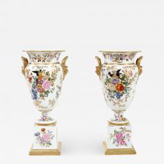 Tall Pair English Porcelain Decorative Pieces Vases - 1342868