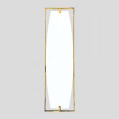 Tall Rectangular Mid Century Style brass frame mirror - 4091758