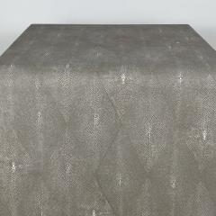 Tall Shagreen Art Deco Side Table in the Style of Jean Michel Frank - 3909970